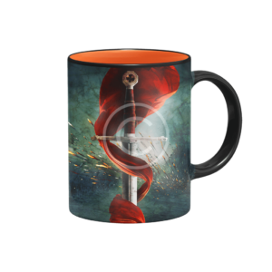 Ceramic Mug with Printed Sword